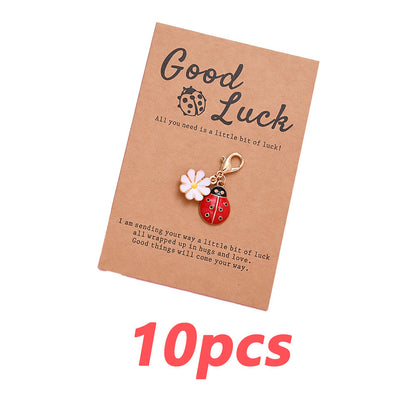 Ladybug Wish Card Keychains