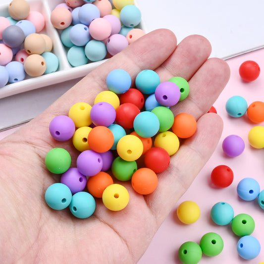 12 mm Candy Color Silicone Beads