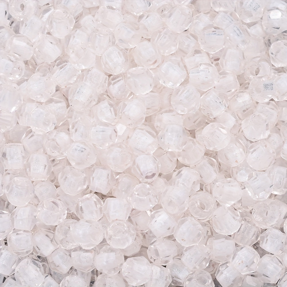 Transparent 4 mm Diamond-Shaped Glass Beads