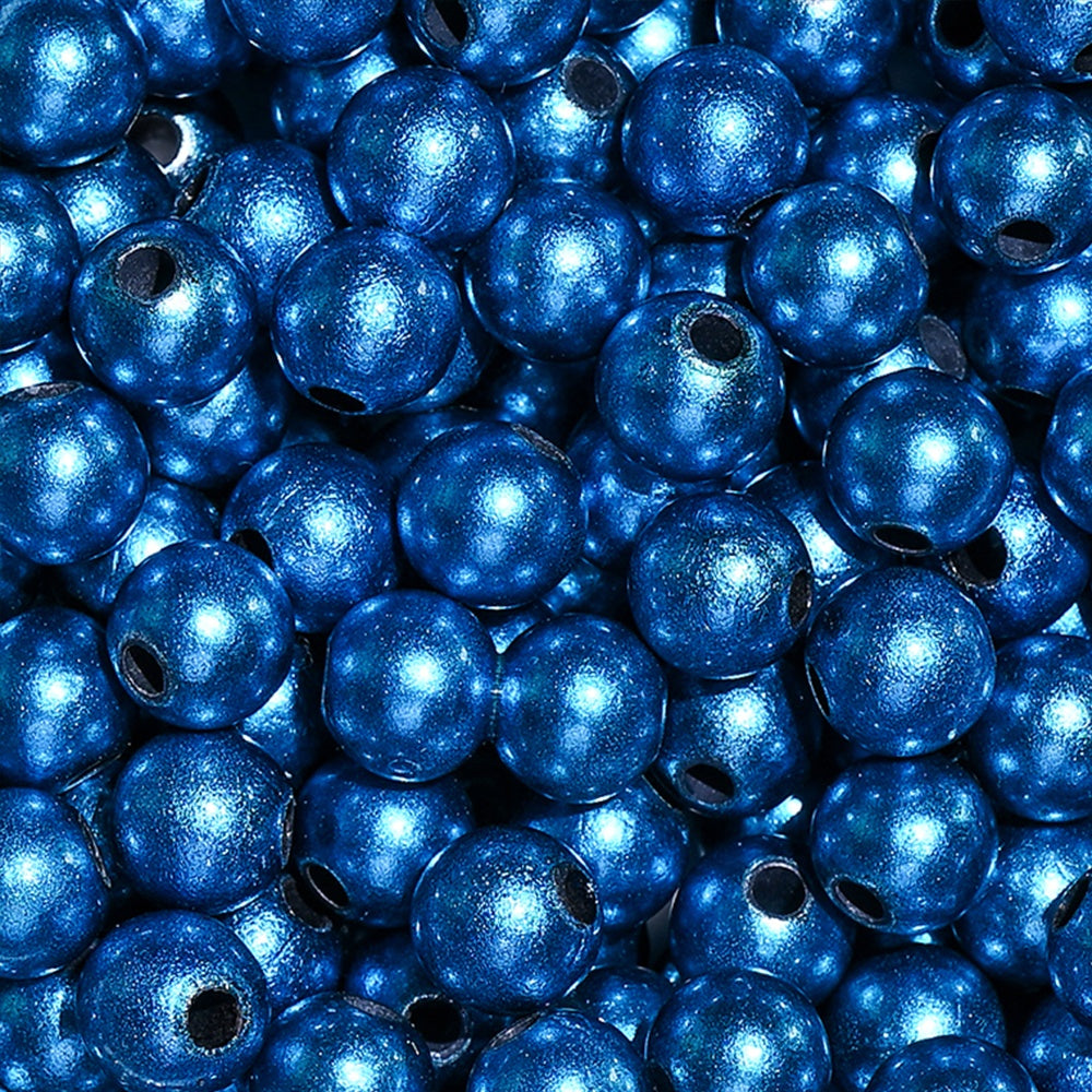 50/100/200pcs 8/10/12mm Colorful Round Acrylic Glossy Beads