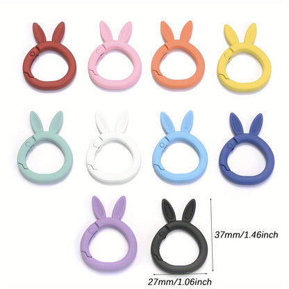 5-Piece 37x27 mm Rabbit Ear Shape Metal Keychain Hooks