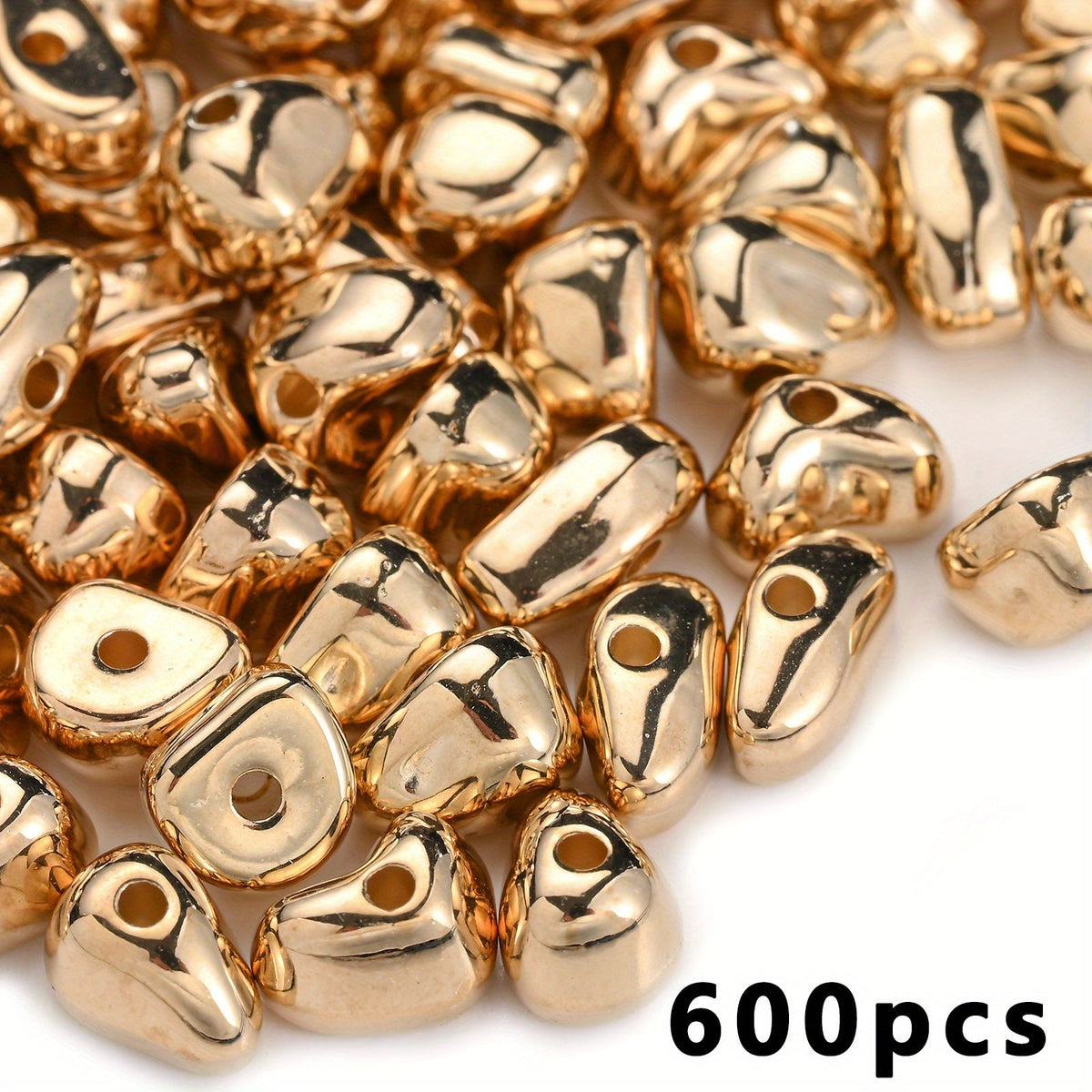 600pcs CCB Plastic Beads Mixed Irregular Shape Spacer Loose Beads