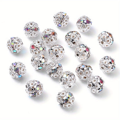 AB Rhinestone Ball Beads