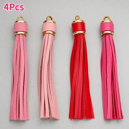 Leather Tassel Metal Keychains