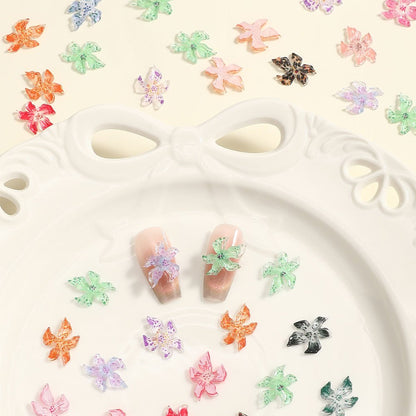 30pcs/set Ice Lily Flower Beads