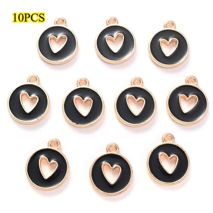 Valentine's Day Round Openwork Heart Alloy Charms