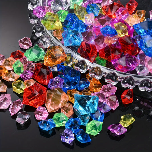 Transparent Irregular Acrylic Beads