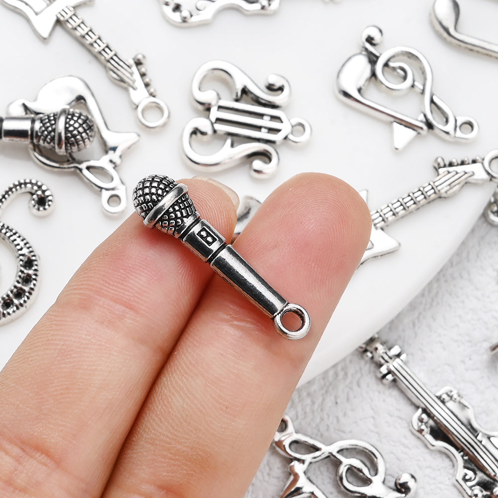 60-Piece Silver Musical Instrument & Music Note Charms