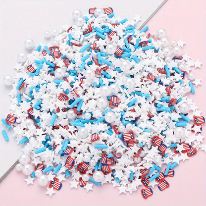 American Independence Day Patriotic Star Spacer Beads