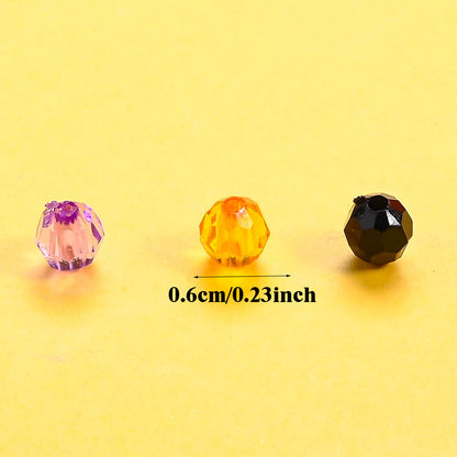 200pcs/set 4x6mm Halloween Rondelle Faceted Beads