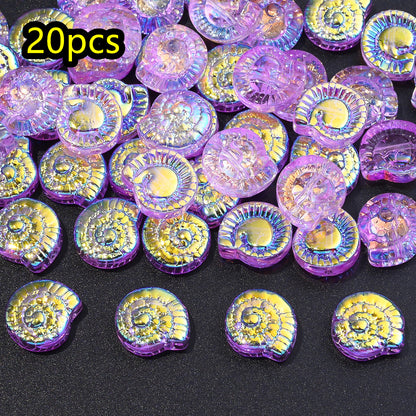 AB Conch Glass Beads