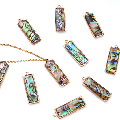 8PCS Colorful Abalone Shell Pendant Set