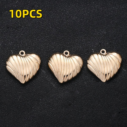 Textured Heart Pendant Beads