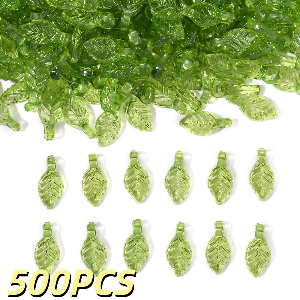 Transparent Acrylic Leaf Charms