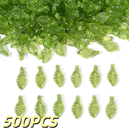Transparent Acrylic Leaf Charms