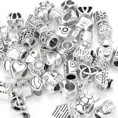 Mixed Alloy Large Hole Beads