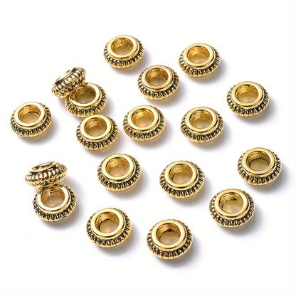 Antique Gold Wheel Metal Spacer Beads