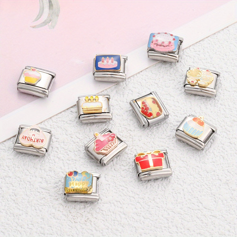 1pc Colorful Cake Charm Chain Bead