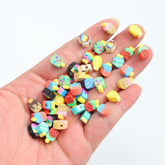 Ice Cream Polymer Clay Beads