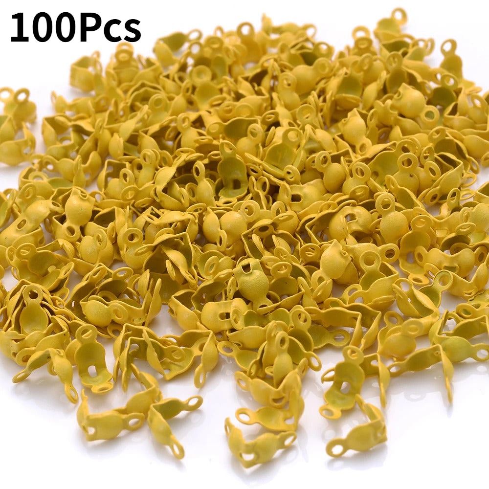 100/200pcs 4x8mm Ball Chain Connector Crimp Beads
