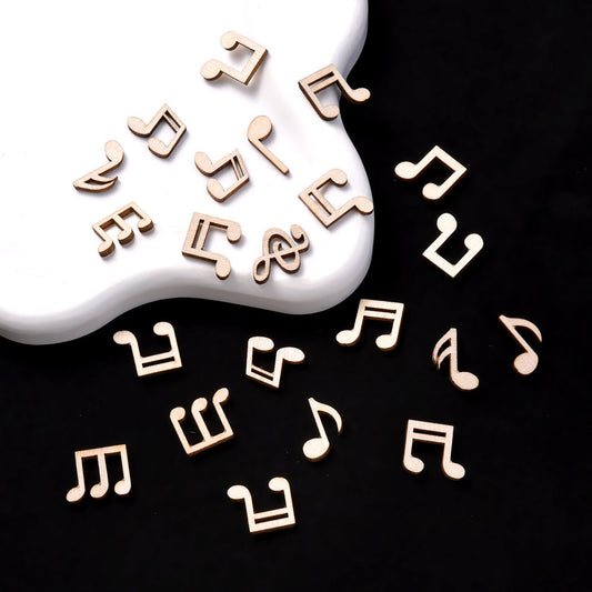 Wooden Music Note Decorative Embellishments