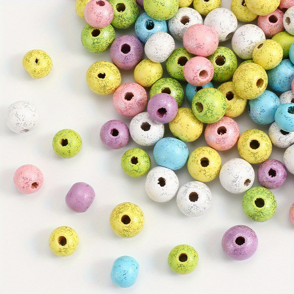Shiny Round Wooden Beads