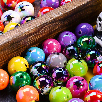 Halloween Flying Witch Acrylic Beads