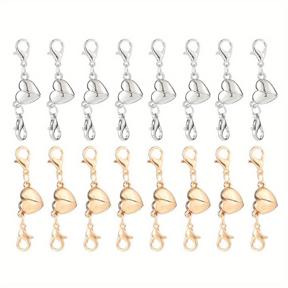 16-Piece Gold & Silver Magnetic Jewelry Clasps