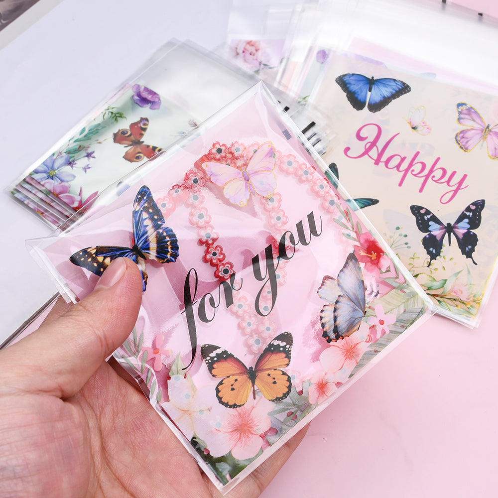 Butterfly Pattern Self-Adhesive OPP Packaging Bags