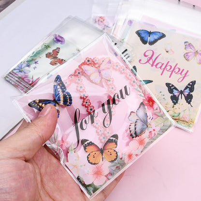 Butterfly Pattern Self-Adhesive OPP Packaging Bags