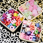 Colorful Alphabet Acrylic Beads