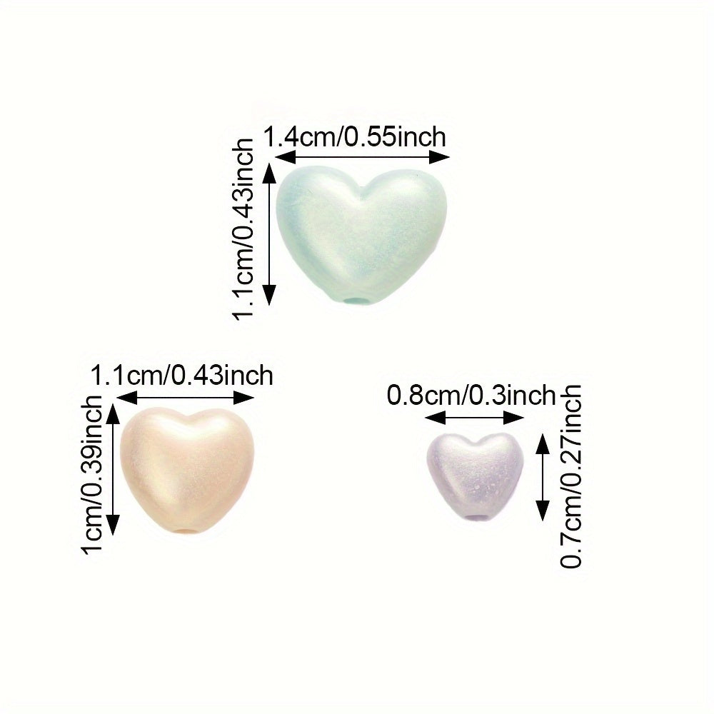 Macaron Color Love Acrylic Beads