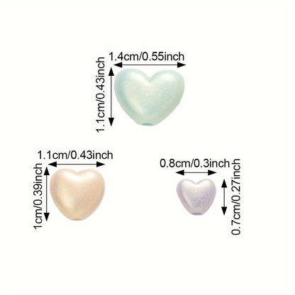 Macaron Color Love Acrylic Beads