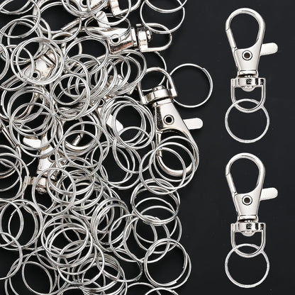 DIY Keychain Set with Lobster Clasps and Circle Keyrings