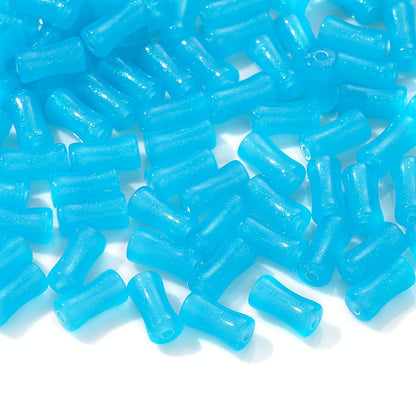 Glitter Bamboo Tube Acrylic Beads