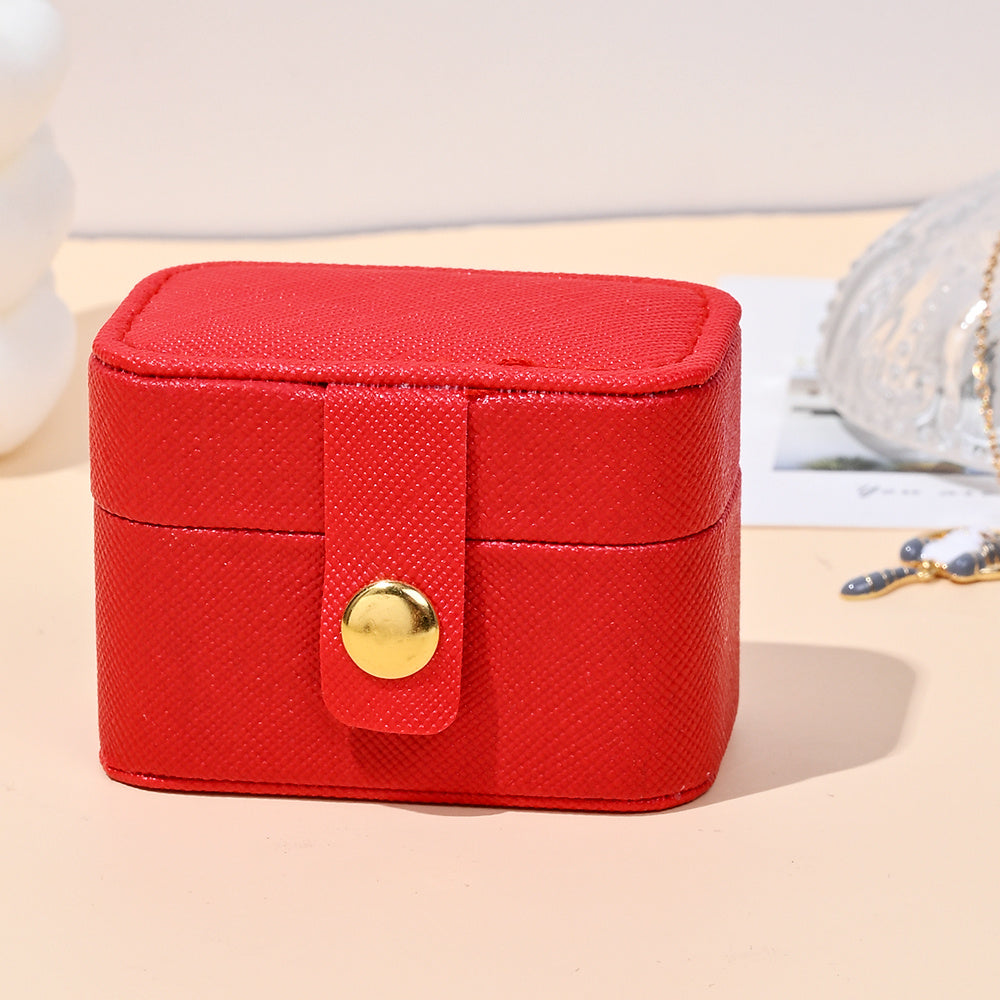 6.5x5x4 cm Portable Faux Leather Jewelry Storage Box