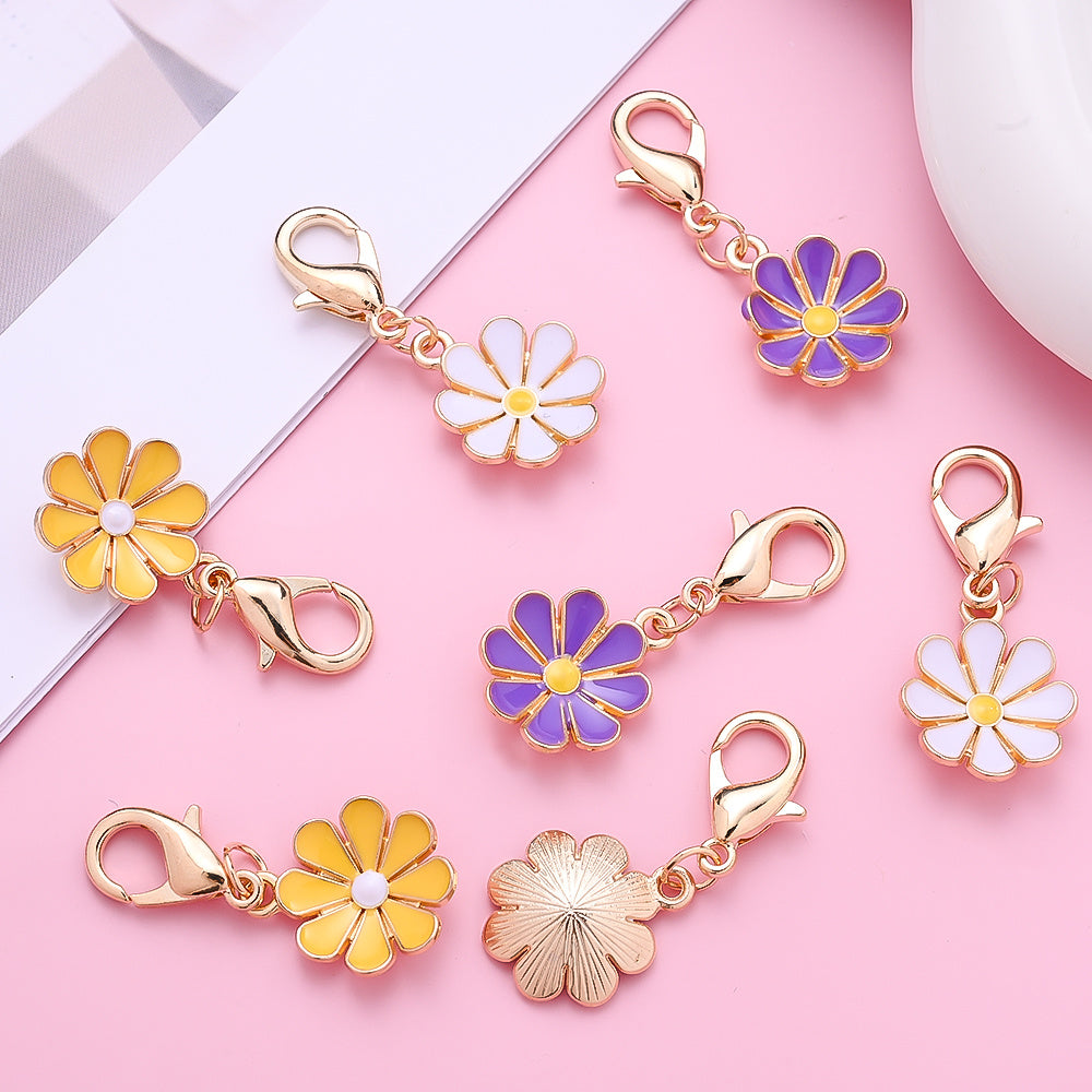 Daisy Flower Keychain with Thank You Card