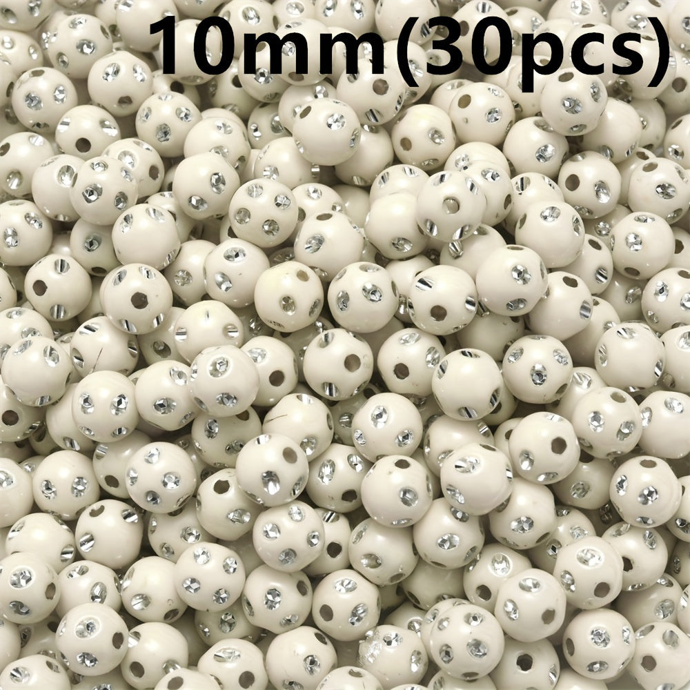Mixed Acrylic Round Spacer Beads