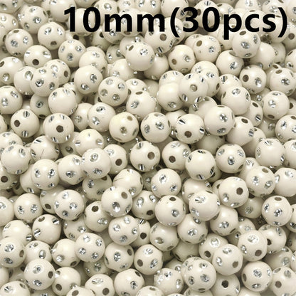 Mixed Acrylic Round Spacer Beads