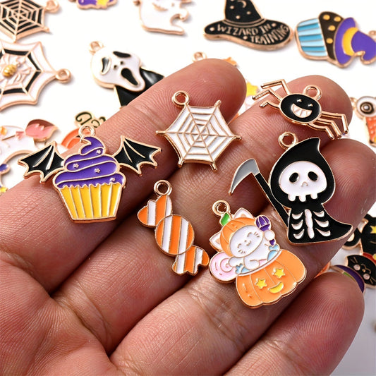 Halloween Alloy Enamel Pendants