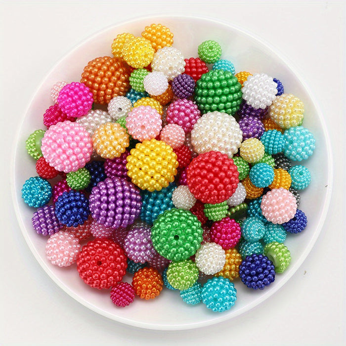 10/12/14/20mm Colorful Acrylic Bayberry Ball Bead Set