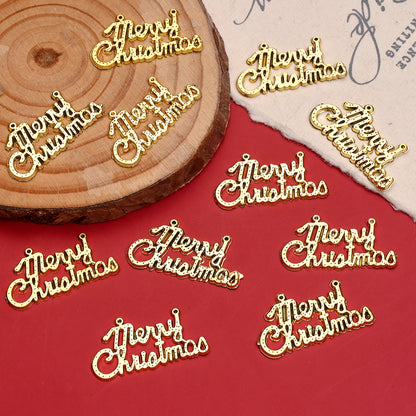 Merry Christmas Acrylic Pendant Charms