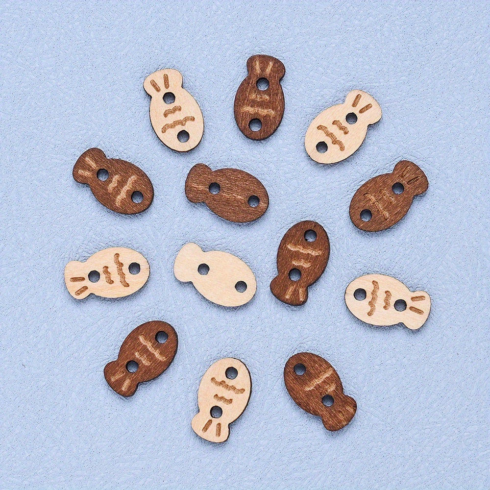 Fish Shape Double Hole Buttons