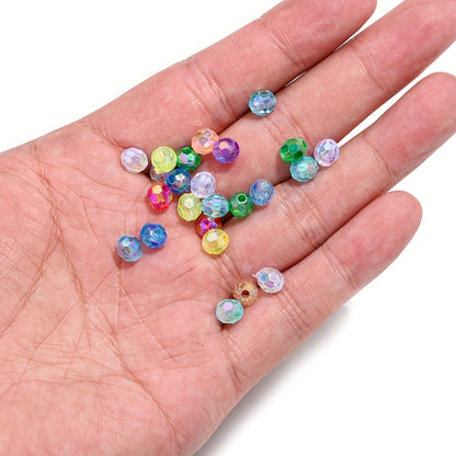 100pcs 6mm Rhombus AB Color Acrylic Beads
