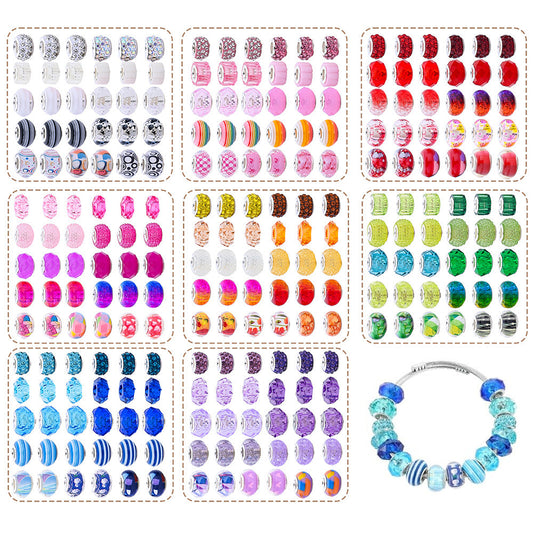 Resin Big Hole Beads Set