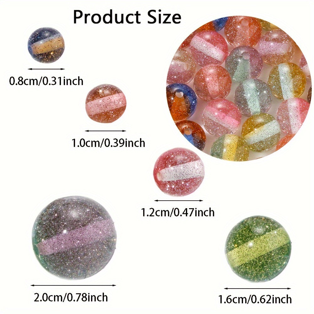 Gold Sprinkle Round Acrylic Beads