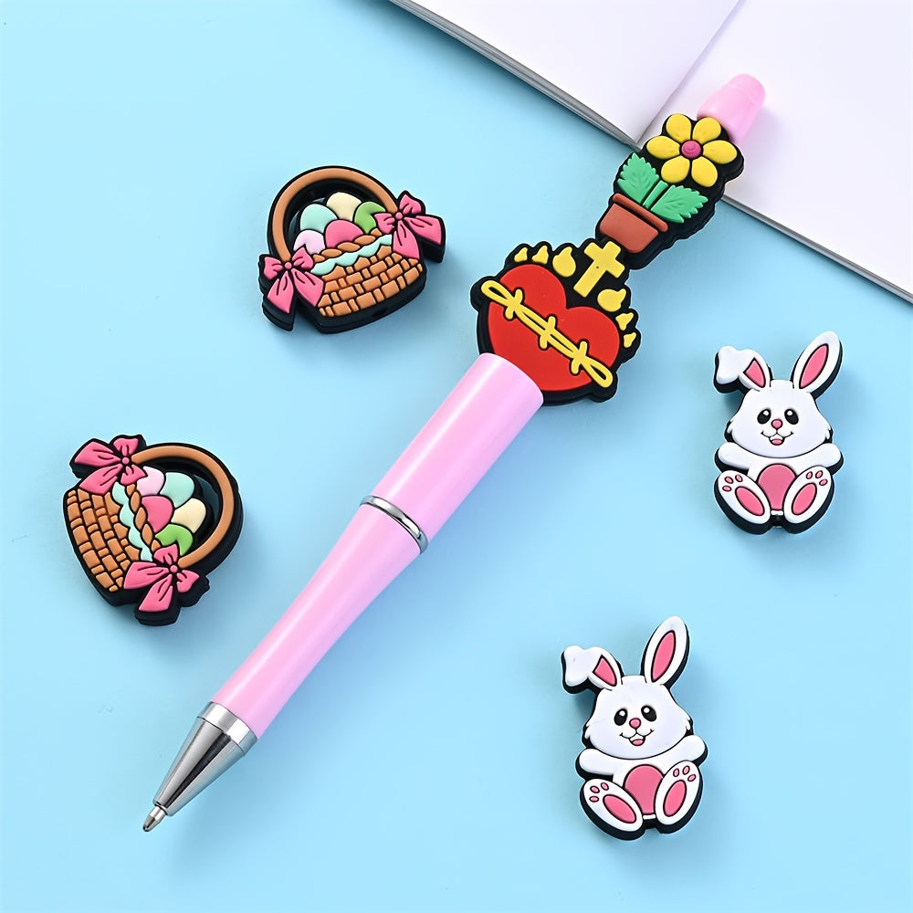 1/4PCS Rabbit Silicone Bead Set