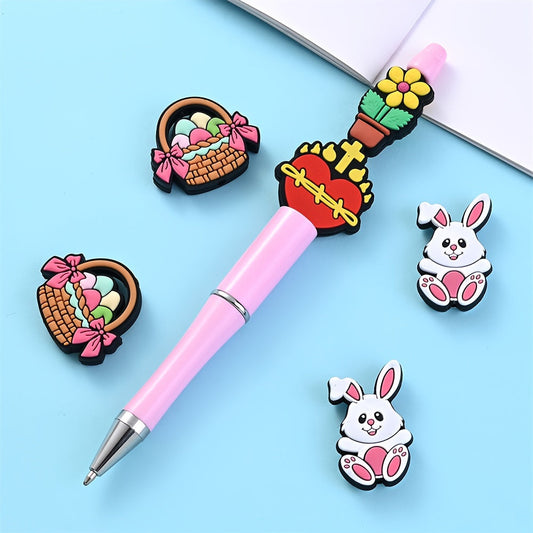 1/4PCS Rabbit Silicone Bead Set