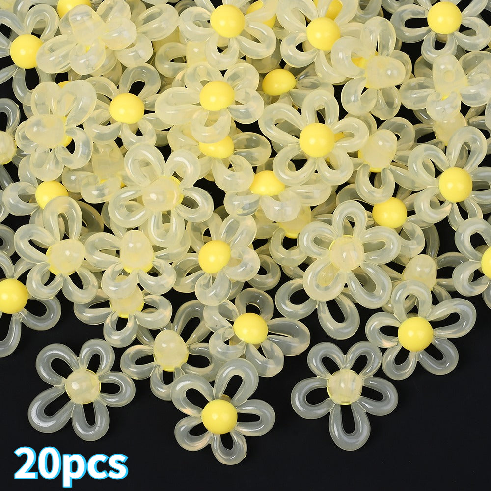 Macaron Color Flower Acrylic Beads