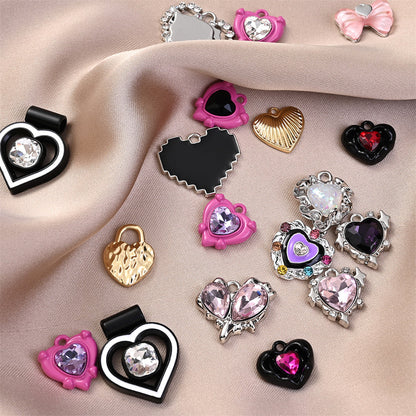Heart Rhinestone Pendant Set